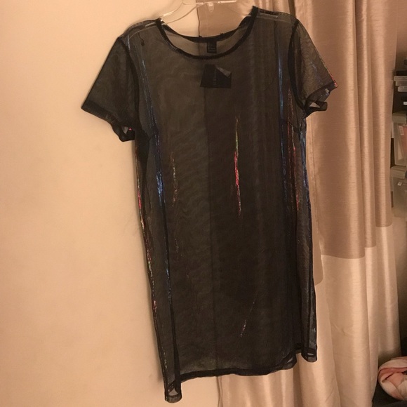 Forever 21 | Dresses | Forever 2 Metallic Mesh Dress | Poshmark